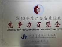 二〇一三江蘇省競(jìng)爭(zhēng)力百?gòu)?qiáng)企業(yè)！